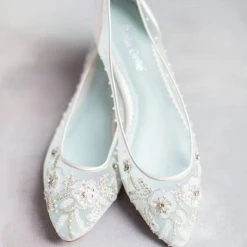 ADORA Transparent Cinderella Flats With Blue Sole