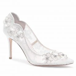 AURORA Wedding Crystal And Lace Bridal Shoes
