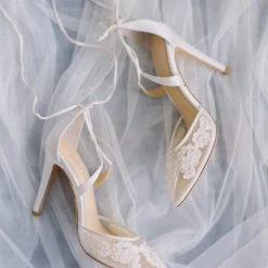 ANITA IVORY Wedding Ivory Lace High Heels