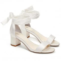 ARDELIA Wedding Open Toe Ankle Wrap Block Heels