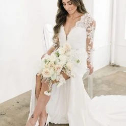 AUDREY IVORY Ivory Pumps With Pearl & Gold Ring Heels Wedding