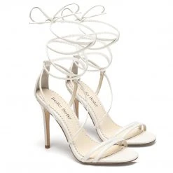 BLAKE Wedding Ivory Strappy Sandals With Heel