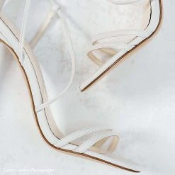 BLAKE Wedding Ivory Strappy Sandals With Heel