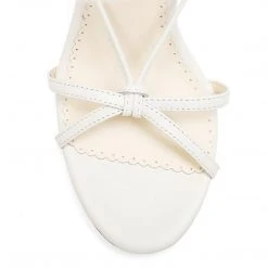 GIADA White Tie Up Pearl Heel Shoes Wedding 4 GIADA White Tie Up Pearl Heel Shoes Wedding