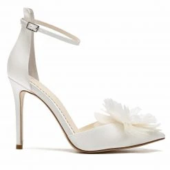 HARLOW Ivory Flower Chiffon Wedding Shoes