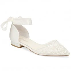 IVY Lace And Pearl Wedding Flats