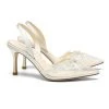 JULIETTE Wedding Lace Kitten Heel Slingback Pumps