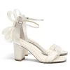 LAURIE Lace Bow Block Heel Wedding