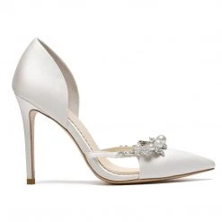 LILIAN Wedding D’Orsay Silk Pearl And Crystal Heels