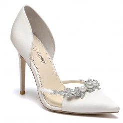LILIAN Wedding D’Orsay Silk Pearl And Crystal Heels