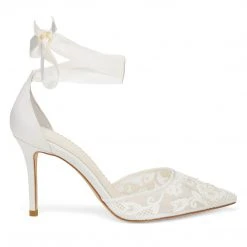 PENELOPE Lace And Pearl Wedding Shoes