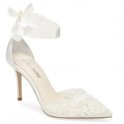 PENELOPE Lace And Pearl Wedding Shoes