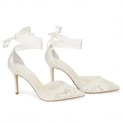 PENELOPE Lace And Pearl Wedding Shoes