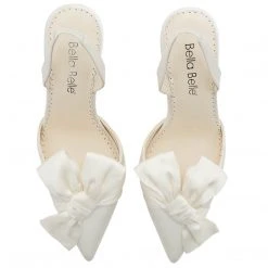 REESE Wedding Pointed Toe Heels With Bow For Brides