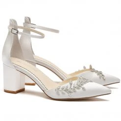 VALERIE Crystal Vine Rhinestone Block Heel