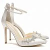 VICTORIA Crystal High Heel Wedding Shoes, Rhinestone Embellished