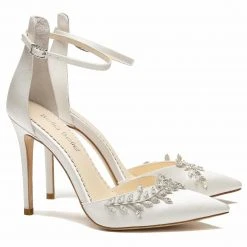 VICTORIA Crystal High Heel Wedding Shoes, Rhinestone Embellished