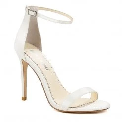 WISTERIA Chiffon Flower Drape Ankle Strap Heels Wedding