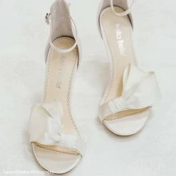 ZOYA Block Heel With Asymmetrical Bow Wedding