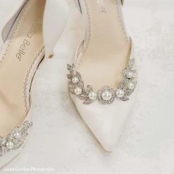 LILIAN Wedding D’Orsay Silk Pearl And Crystal Heels