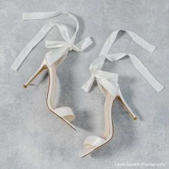 ANNA Wedding Shoes With Ankle Ribbon
