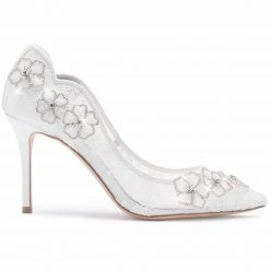 AURORA Wedding Crystal And Lace Bridal Shoes