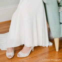 EMILY Wedding Ivory Lace Peep Toe Pump