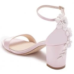 FABIOLA BLUSH Blush Block Heel Sandals With Pearls Wedding 4 FABIOLA BLUSH Blush Block Heel Sandals With Pearls Wedding