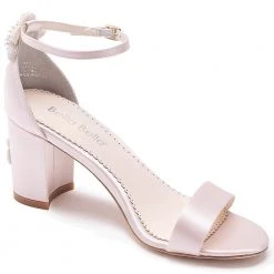 FABIOLA BLUSH Blush Block Heel Sandals With Pearls Wedding 2 FABIOLA BLUSH Blush Block Heel Sandals With Pearls Wedding