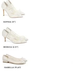 ISABELLA Bridal Embroidered Lace Ballet Flats