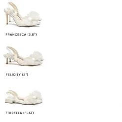 FIORELLA Flat Lace Slingback Shoes With Bow 4 FIORELLA Flat Lace Slingback Shoes With Bow