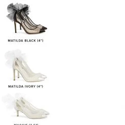 MATILDA IVORY Wedding Slingback Pumps Polka Dot High Heels