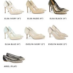 EVELYN IVORY Sparkly Ivory Kitten Heels With Sequins & Crystals Wedding 9 EVELYN IVORY Sparkly Ivory Kitten Heels With Sequins & Crystals Wedding