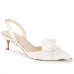 REAGAN Low Heels With Bow For Brides
