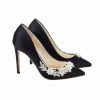 JASMINE BLACK Pearl Embellished Shoes Crystal Embellished Pumps