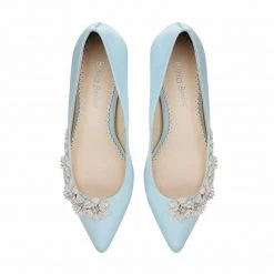 IRIS BLUE Light Blue Heels, Blue Kitten Heel Wedding Shoes