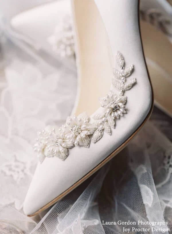 JASMINE 3D Floral Pearl Wedding Shoes JASMINE 3D Floral Pearl Wedding Shoes