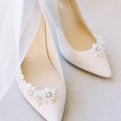 JASMINE 3D Floral Pearl Wedding Shoes 8 JASMINE 3D Floral Pearl Wedding Shoes