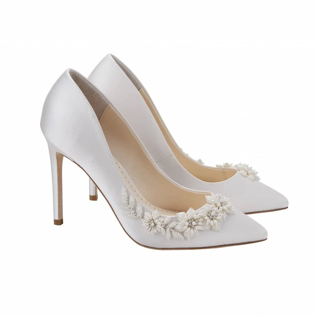 JASMINE 3D Floral Pearl Wedding Shoes JASMINE 3D Floral Pearl Wedding Shoes