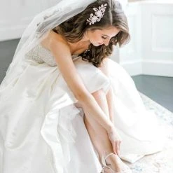 INES Wedding Art Deco Bridal Pearl Flat Shoes