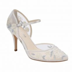 VIOLA Ivory And Blue Wedding Shoes