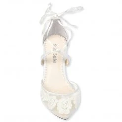 ABIGAIL Ivory Floral Block Heels