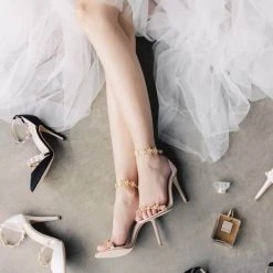 MARIEE Wedding/Evening Pink Shoes With Bows