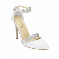 OLIVIA IVORY Wedding Ivory Bridal Shoes With Bows & Jewels