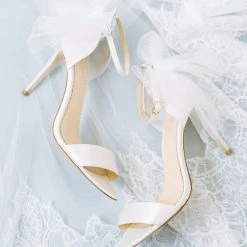 ELISE Ivory Wedding Shoes With Bow Tulle 5 ELISE Ivory Wedding Shoes With Bow Tulle