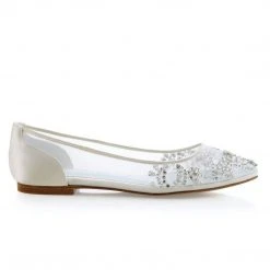 WILLOW Embellished Crystal Flat Shoes For Wedding