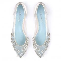 WILLOW Embellished Crystal Flat Shoes For Wedding