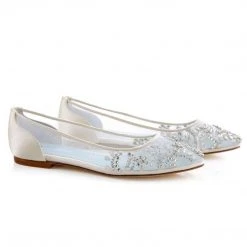 WILLOW Embellished Crystal Flat Shoes For Wedding