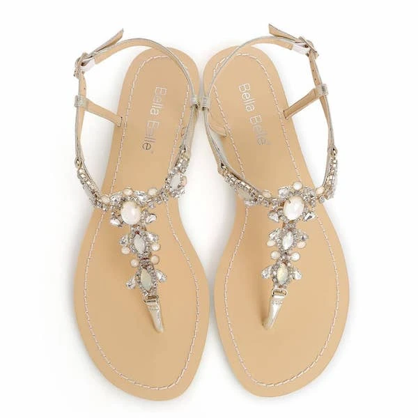 LUNA Strappy Gold Sandals Jewel Wedding Shoes LUNA Strappy Gold Sandals Jewel Wedding Shoes
