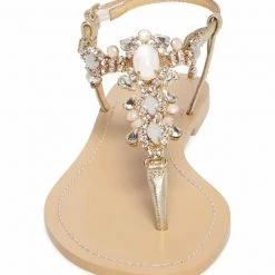 LUNA Strappy Gold Sandals Jewel Wedding Shoes 4 LUNA Strappy Gold Sandals Jewel Wedding Shoes